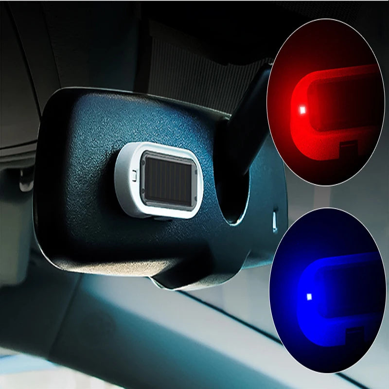 مصباح إنذار وهمي للسيارة يعمل بالطاقة الشمسية مضاد للسرقة