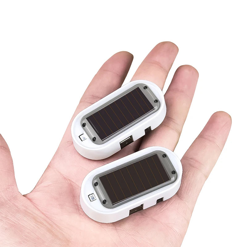 مصباح إنذار وهمي للسيارة يعمل بالطاقة الشمسية مضاد للسرقة